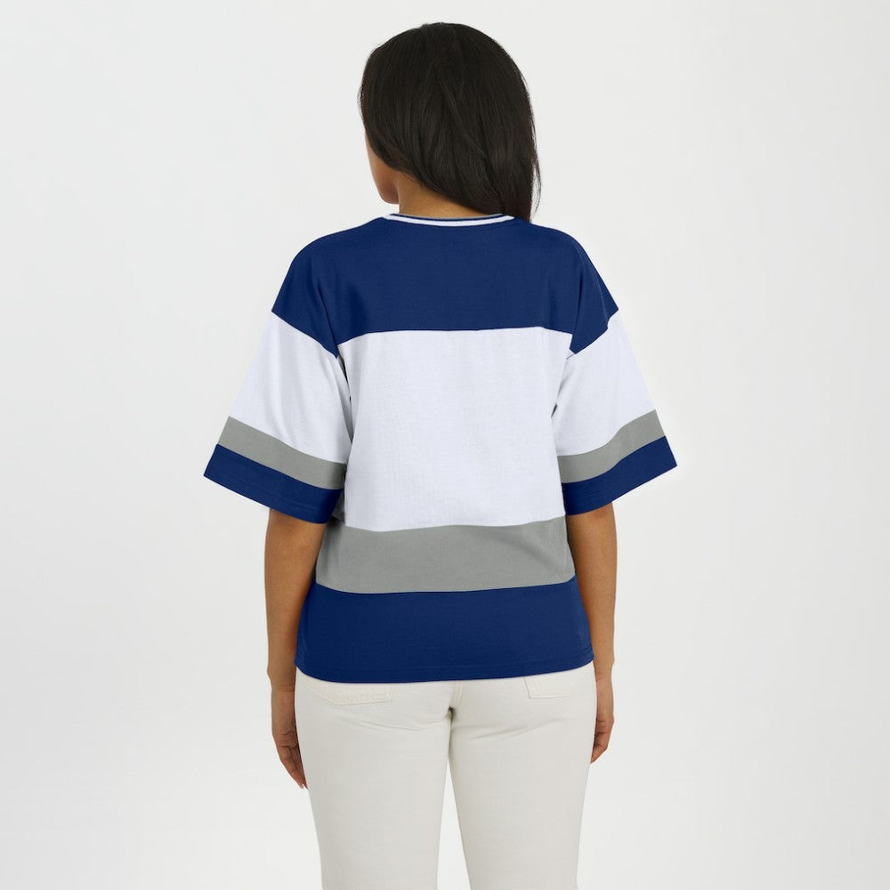 NHL Tampa Bay Lightning WEAR by Erin Andrews Women's Jersey Style Tee - Blue/White