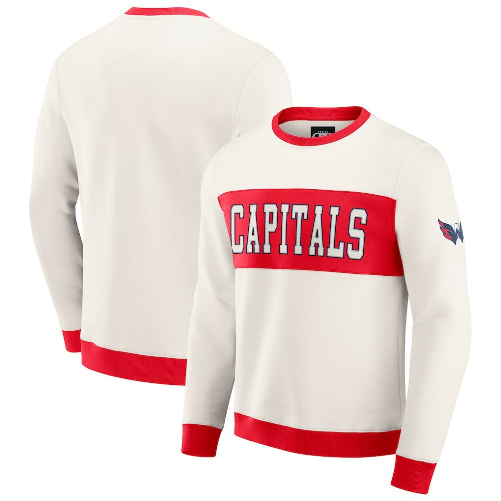 NHL Washington Capitals Darius Rucker Collection by Fanatics Colorblock Pullover Sweatshirt - Cream