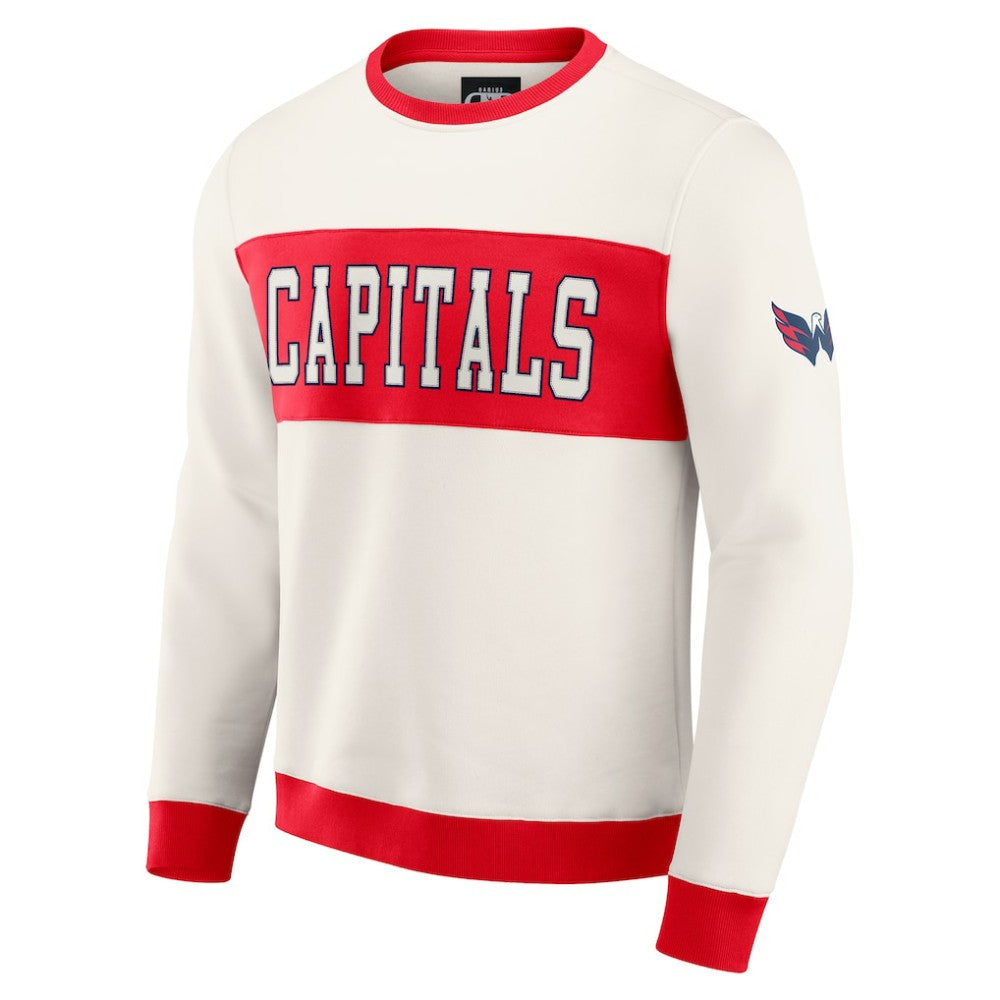 NHL Washington Capitals Darius Rucker Collection by Fanatics Colorblock Pullover Sweatshirt - Cream