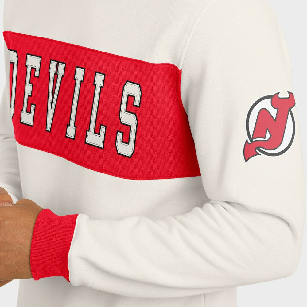 NHL New Jersey Devils Darius Rucker Collection by Fanatics Colorblock Pullover Sweatshirt - Cream