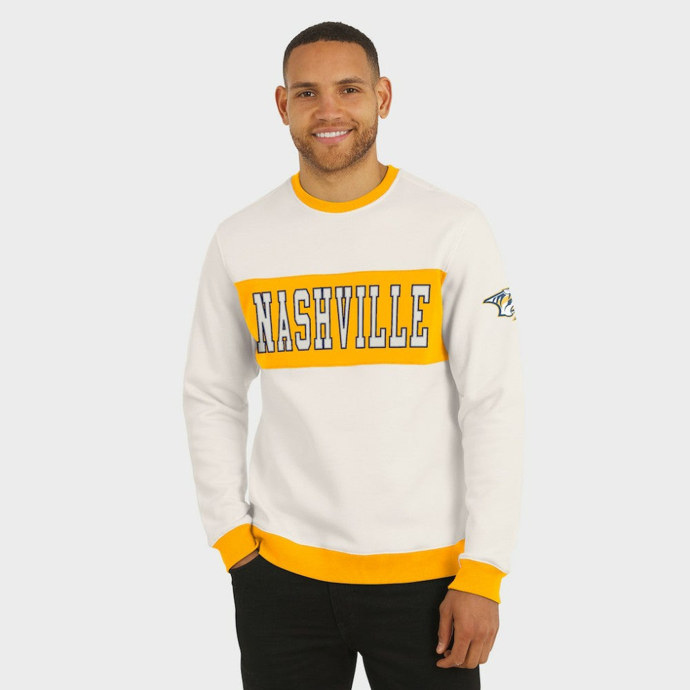 NHL Nashville Predators Darius Rucker Collection by Fanatics Colorblock Pullover Sweatshirt - Cream