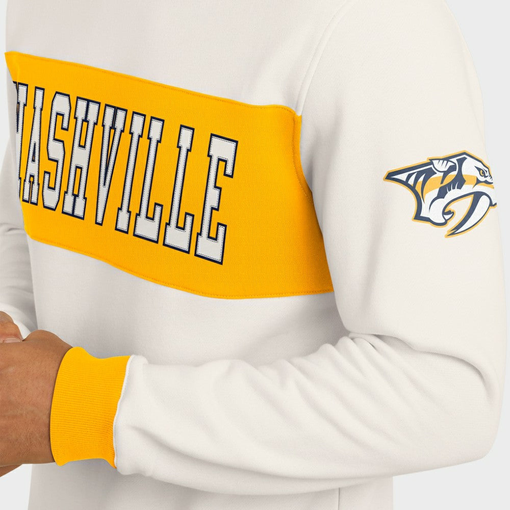 NHL Nashville Predators Darius Rucker Collection by Fanatics Colorblock Pullover Sweatshirt - Cream