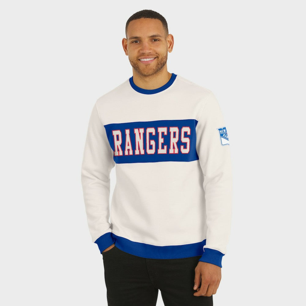 NHL New York Rangers Darius Rucker Collection by Fanatics Colorblock Pullover Sweatshirt - Cream