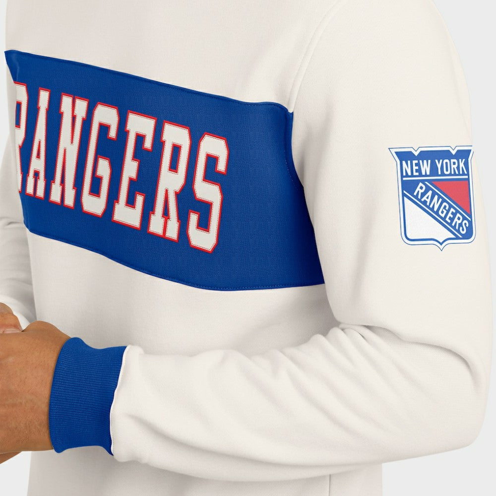NHL New York Rangers Darius Rucker Collection by Fanatics Colorblock Pullover Sweatshirt - Cream