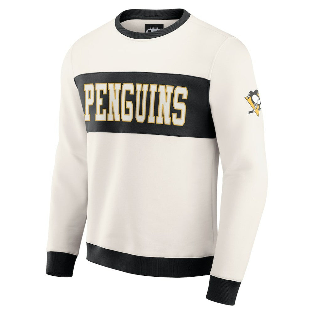 NHL Pittsburgh Penguins Darius Rucker Collection by Fanatics Colorblock Pullover Sweatshirt - Cream