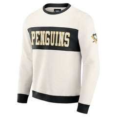 NHL Pittsburgh Penguins Darius Rucker Collection by Fanatics Colorblock Pullover Sweatshirt - Cream