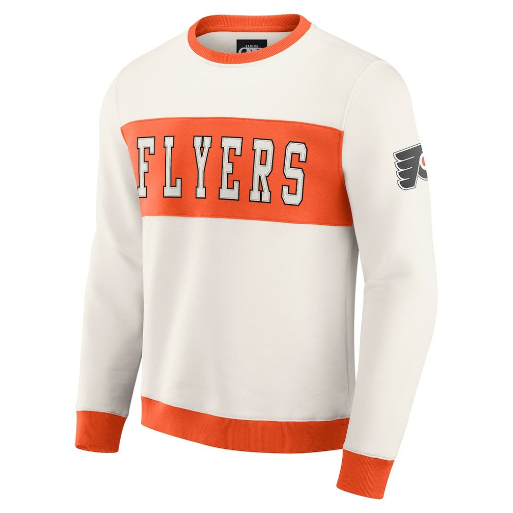 NHL Philadelphia Flyers Darius Rucker Collection by Fanatics Colorblock Pullover Sweatshirt - Cream