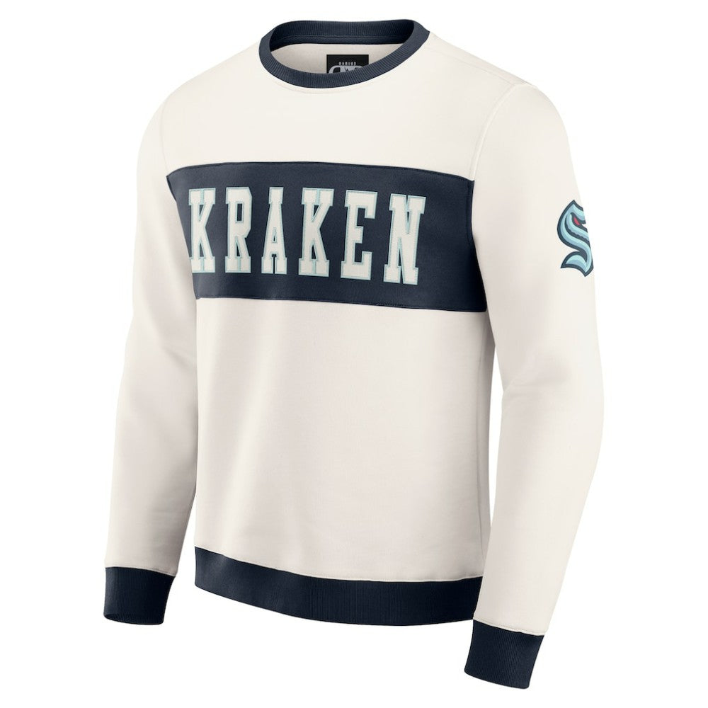 NHL Seattle Kraken Darius Rucker Collection by Fanatics Colorblock Pullover Sweatshirt - Cream
