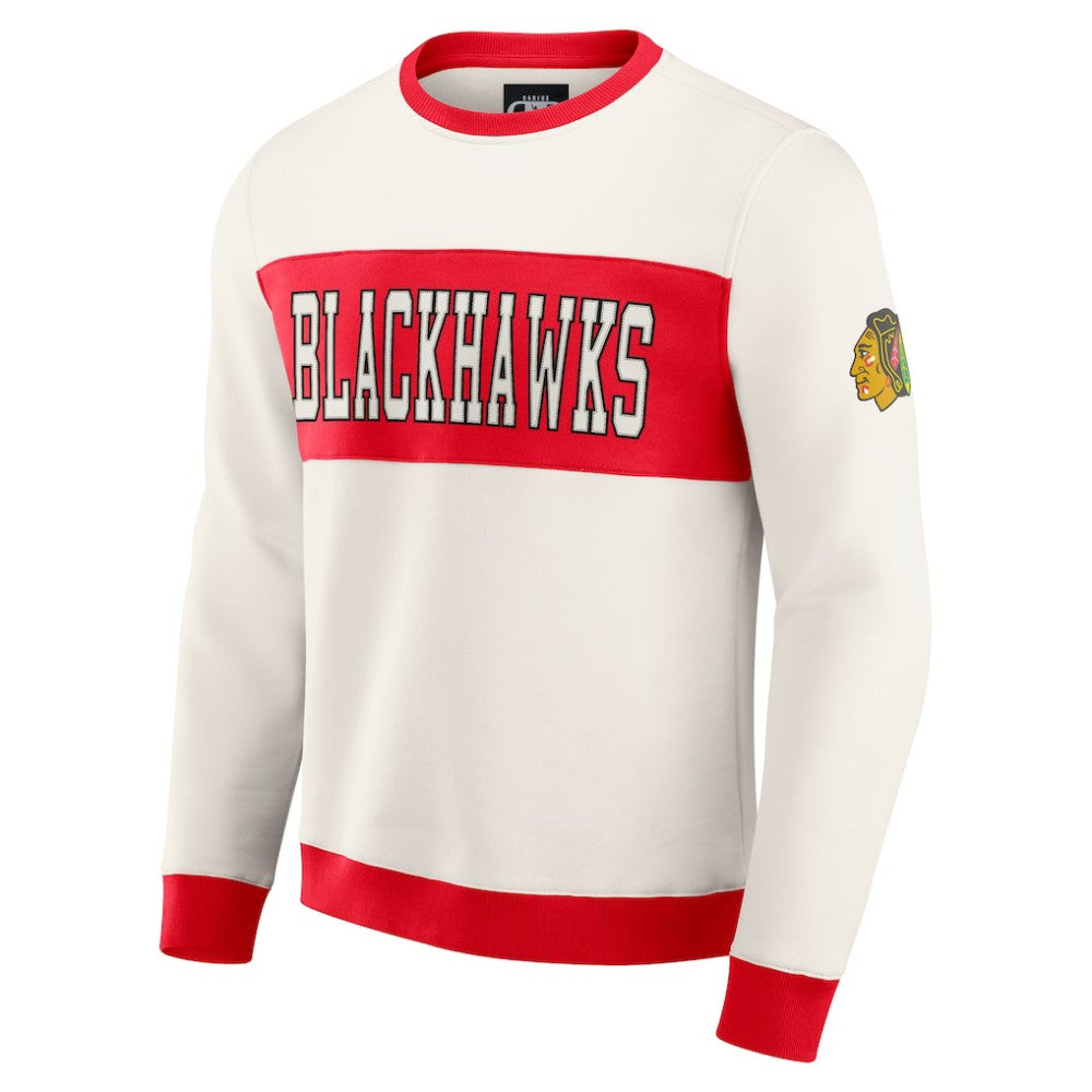 NHL Chicago Blackhawks Darius Rucker Collection by Fanatics Colorblock Pullover Sweatshirt - Cream