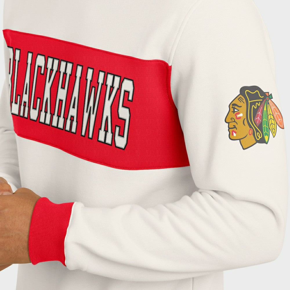 NHL Chicago Blackhawks Darius Rucker Collection by Fanatics Colorblock Pullover Sweatshirt - Cream