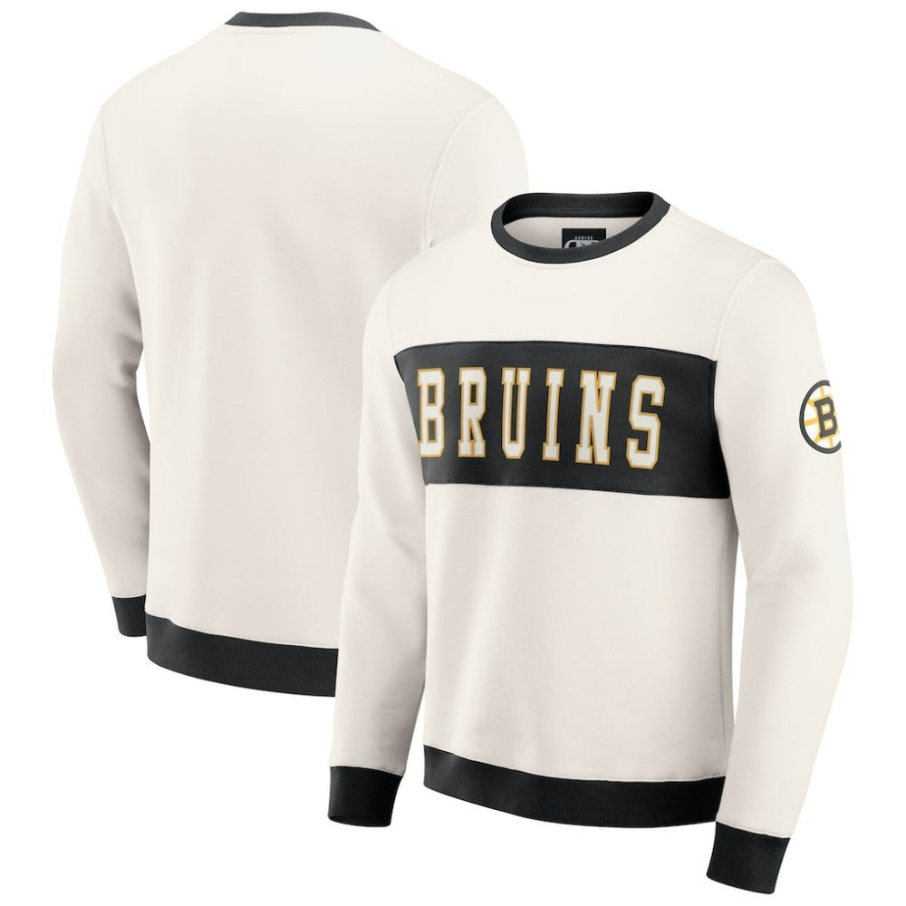 NHL Boston Bruins Darius Rucker Collection by Fanatics Colorblock Pullover Sweatshirt - Cream