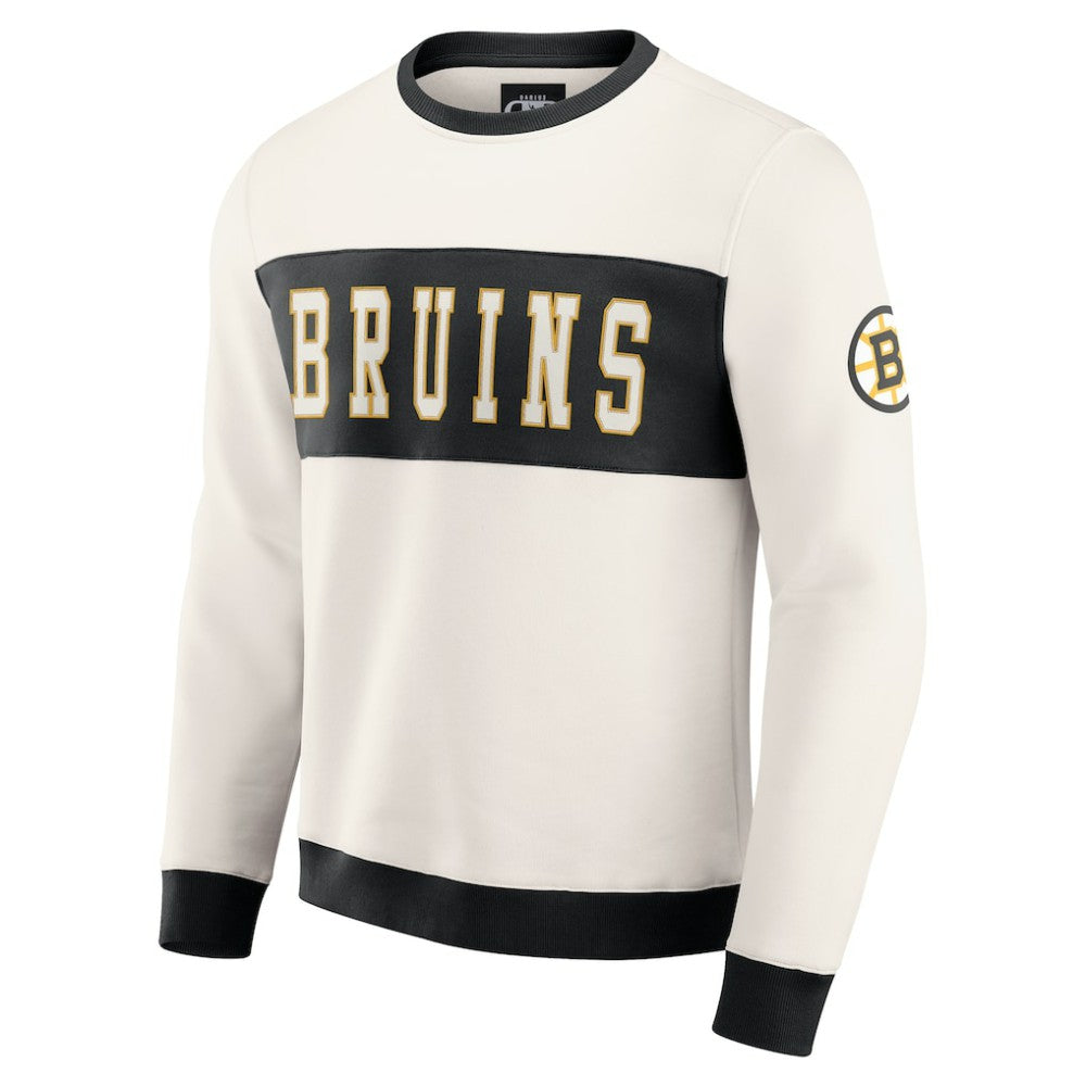 NHL Boston Bruins Darius Rucker Collection by Fanatics Colorblock Pullover Sweatshirt - Cream