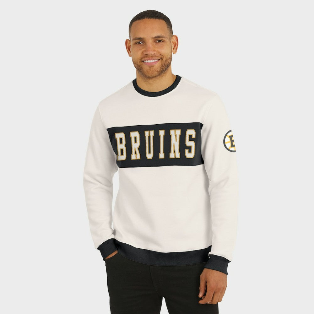 NHL Boston Bruins Darius Rucker Collection by Fanatics Colorblock Pullover Sweatshirt - Cream