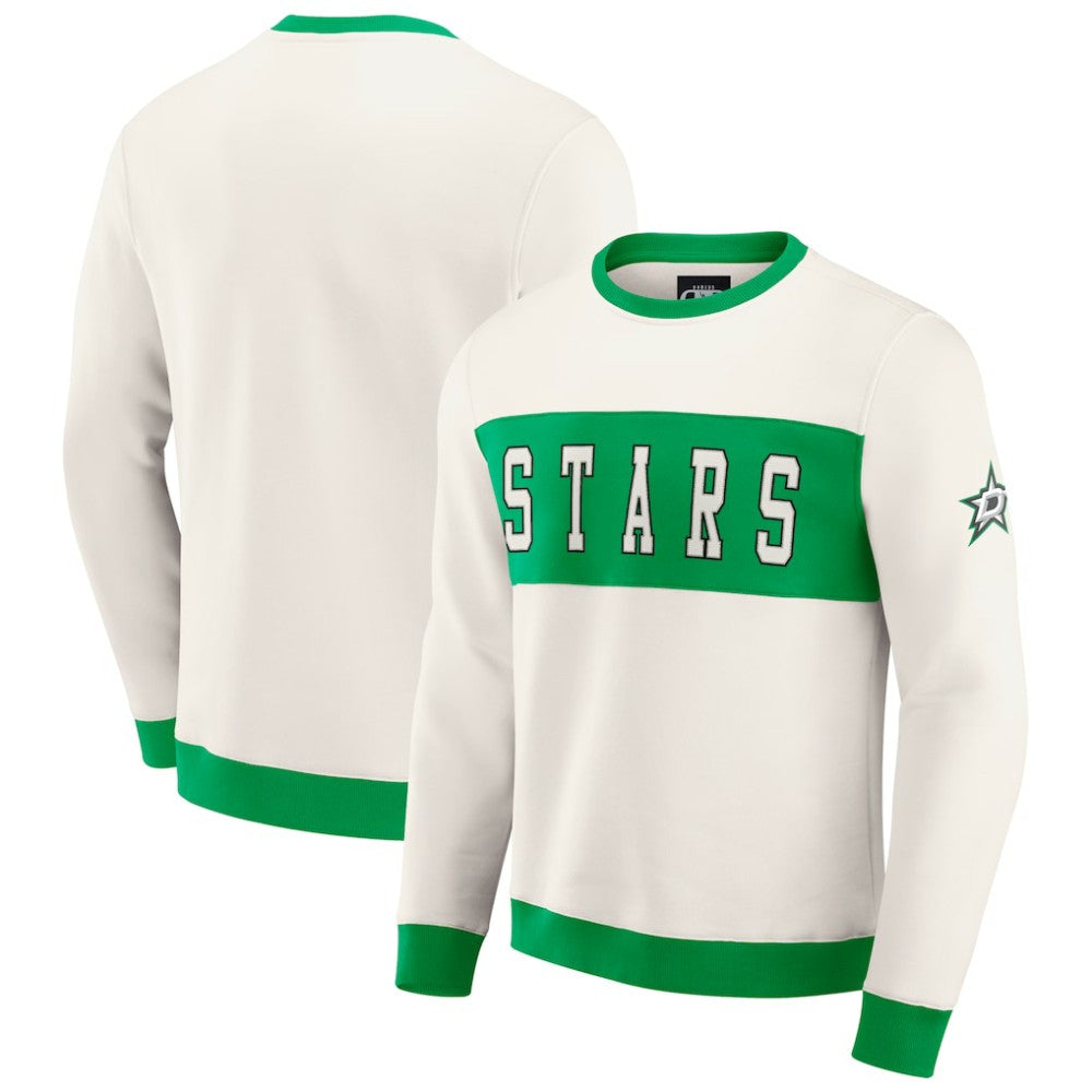 NHL Dallas Stars Darius Rucker Collection by Fanatics Colorblock Pullover Sweatshirt - Cream