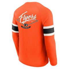 NHL Philadelphia Flyers Darius Rucker Collection by Fanatics Waffle-Knit Raglan Long Sleeve Henley T-Shirt - Orange