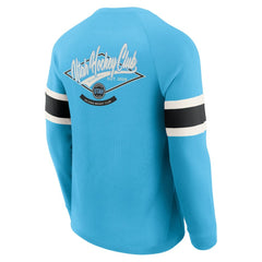 NHL Utah Hockey Club Darius Rucker Collection by Fanatics Waffle-Knit Raglan Long Sleeve Henley T-Shirt - Light Blue