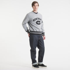 NHL Montreal Canadiens Todd Snyder by Fanatics Relaxed Canadian Fleece Crew - Athletic Heather Gray