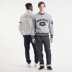 NHL Montreal Canadiens Todd Snyder by Fanatics Relaxed Canadian Fleece Crew - Athletic Heather Gray