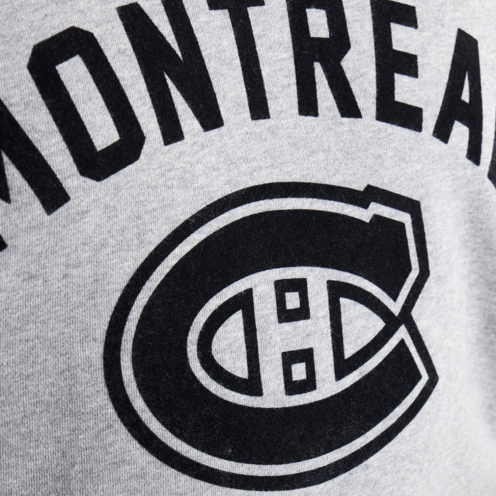 NHL Montreal Canadiens Todd Snyder by Fanatics Relaxed Canadian Fleece Crew - Athletic Heather Gray