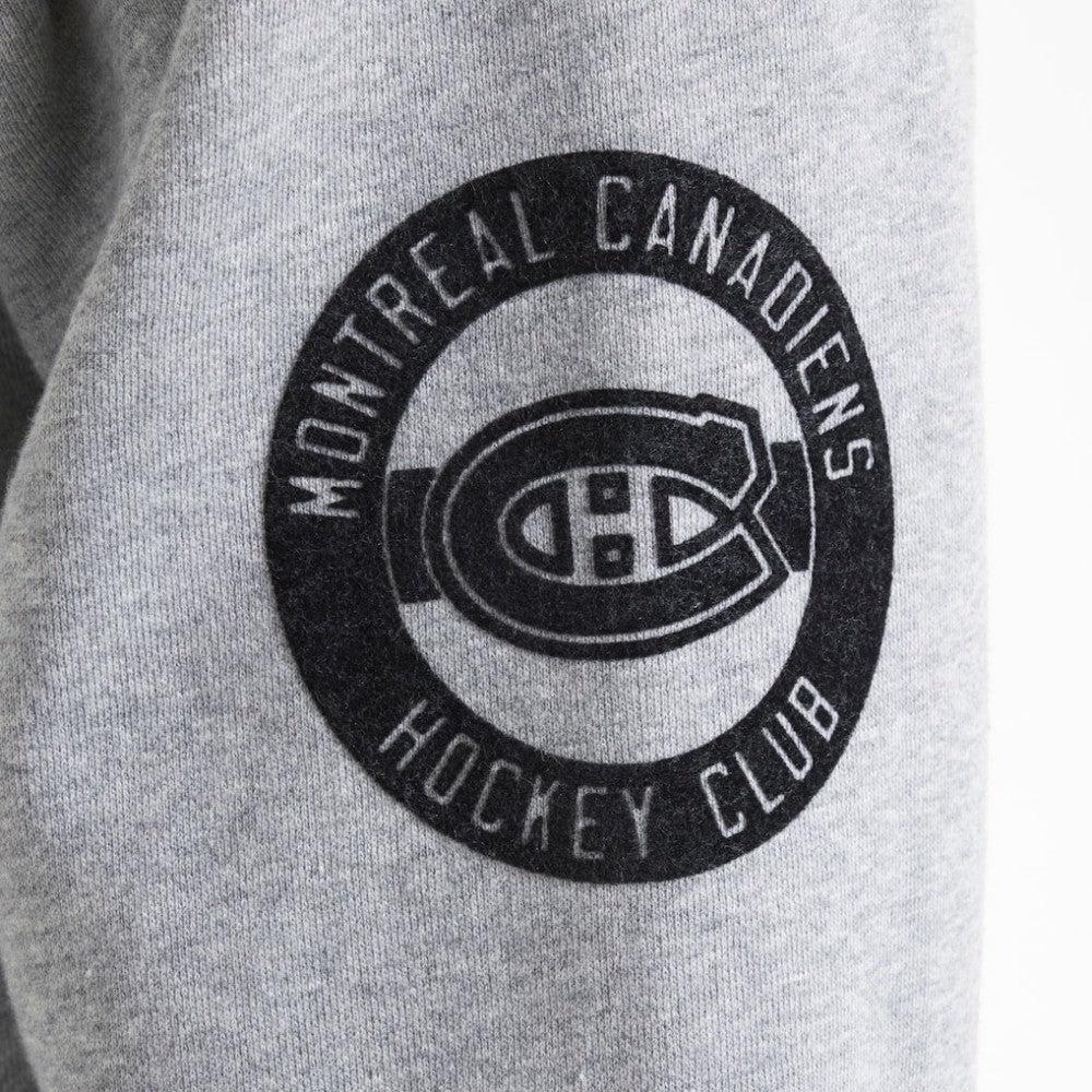 NHL Montreal Canadiens Todd Snyder by Fanatics Relaxed Canadian Fleece Crew - Athletic Heather Gray