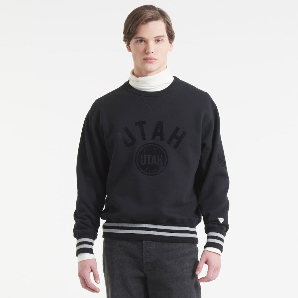 NHL Utah Mammoth Todd Snyder by Fanatics Relaxed Canadian Fleece Crew - Black