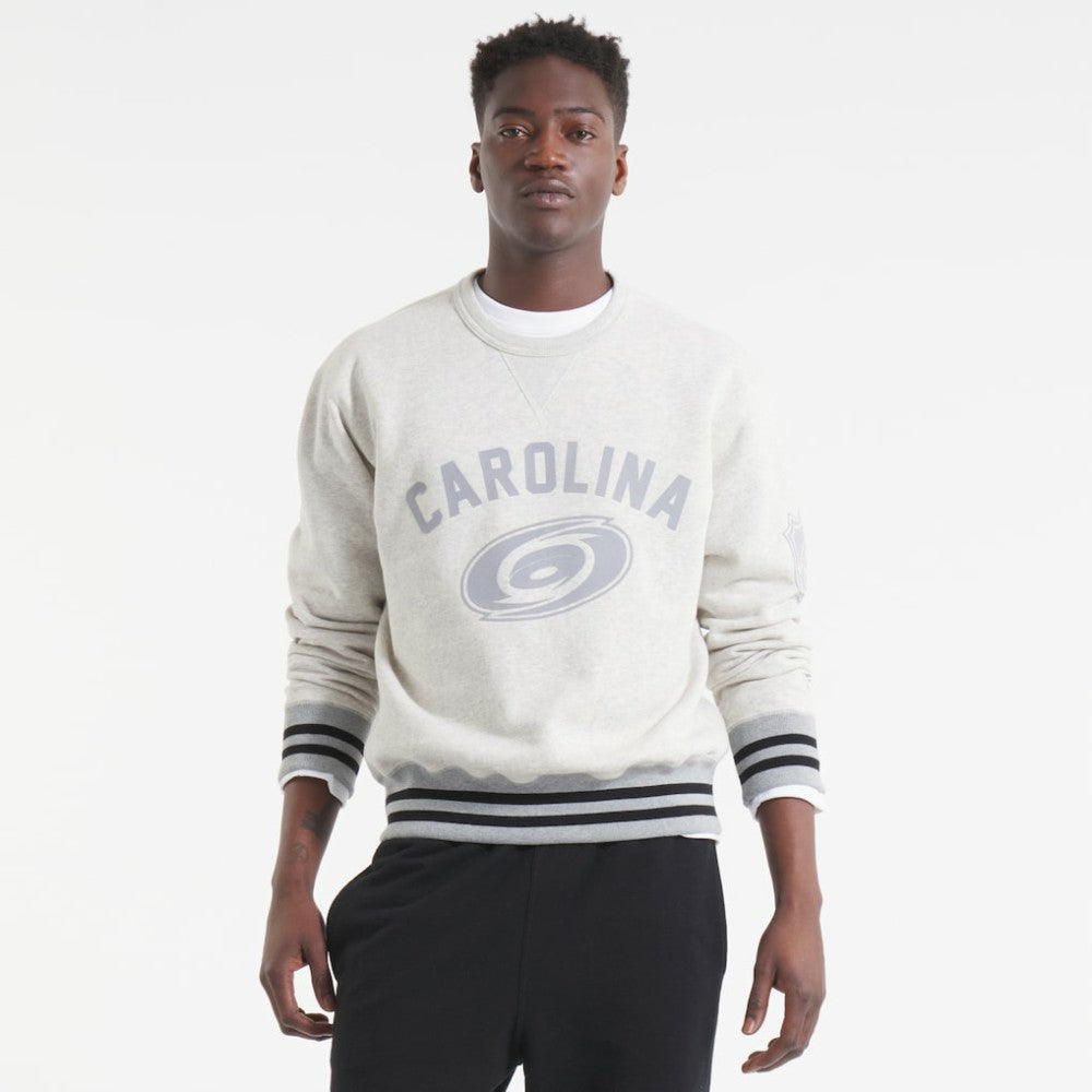 NHL Carolina Hurricanes Todd Snyder by Fanatics Relaxed Canadian Fleece Crew - Heather Gray
