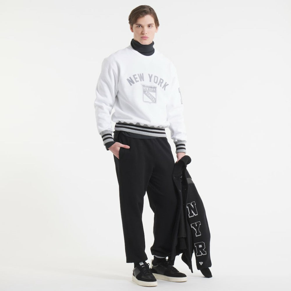 NHL New York Rangers Todd Snyder by Fanatics Relaxed Canadian Fleece Crew - White