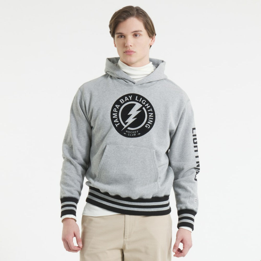 NHL Tampa Bay Lightning Todd Snyder by Fanatics Relaxed Canadian Fleece Hoodie - Athletic Heather Gray