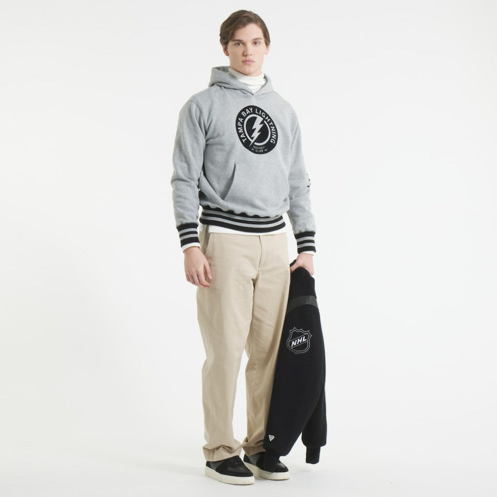 NHL Tampa Bay Lightning Todd Snyder by Fanatics Relaxed Canadian Fleece Hoodie - Athletic Heather Gray