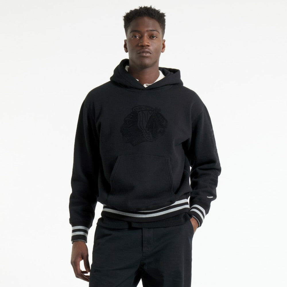 NHL Chicago Blackhawks Todd Snyder by Fanatics Relaxed Canadian Fleece Hoodie - Black
