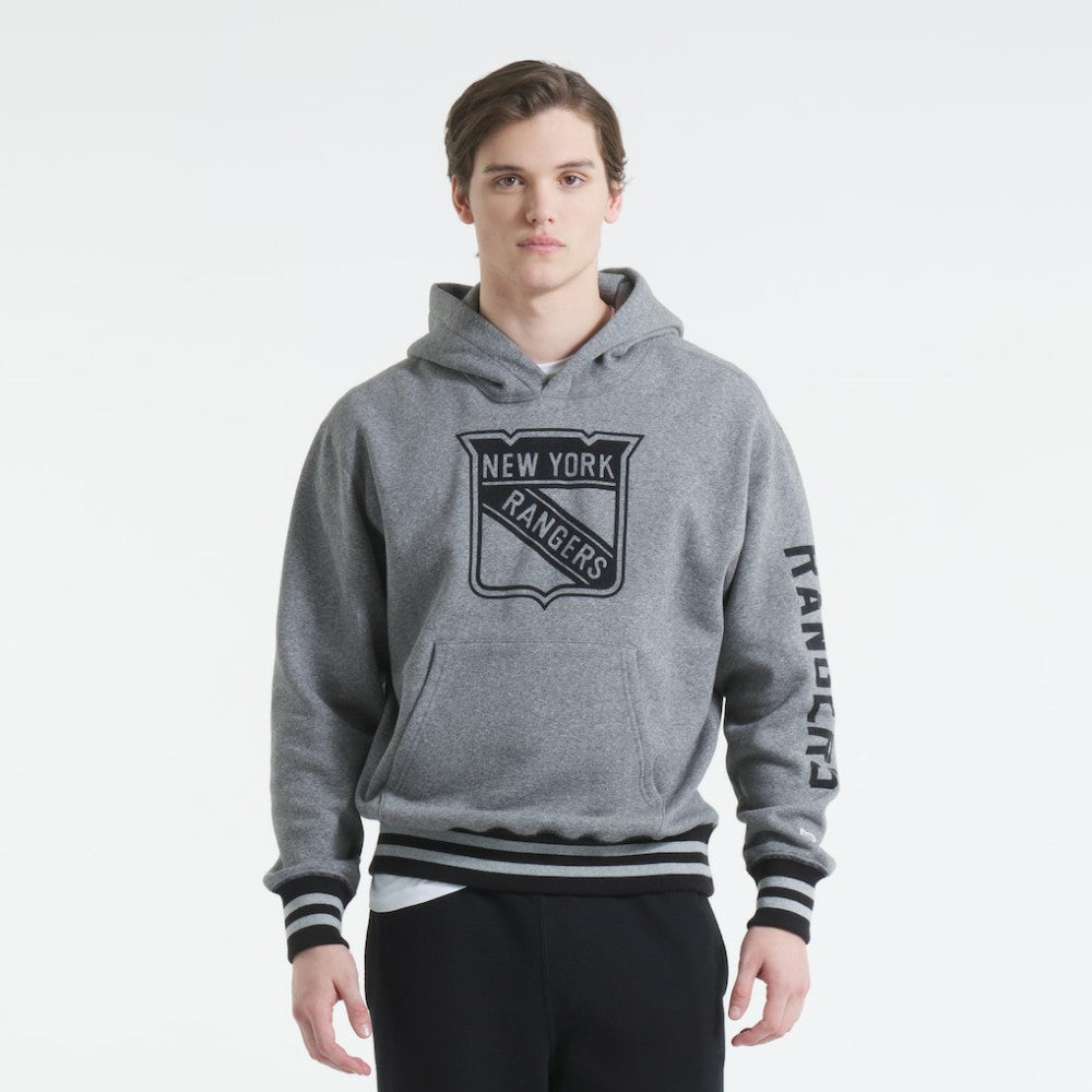 NHL New York Rangers Todd Snyder by Fanatics Relaxed Canadian Fleece Hoodie - Dark Heather Gray