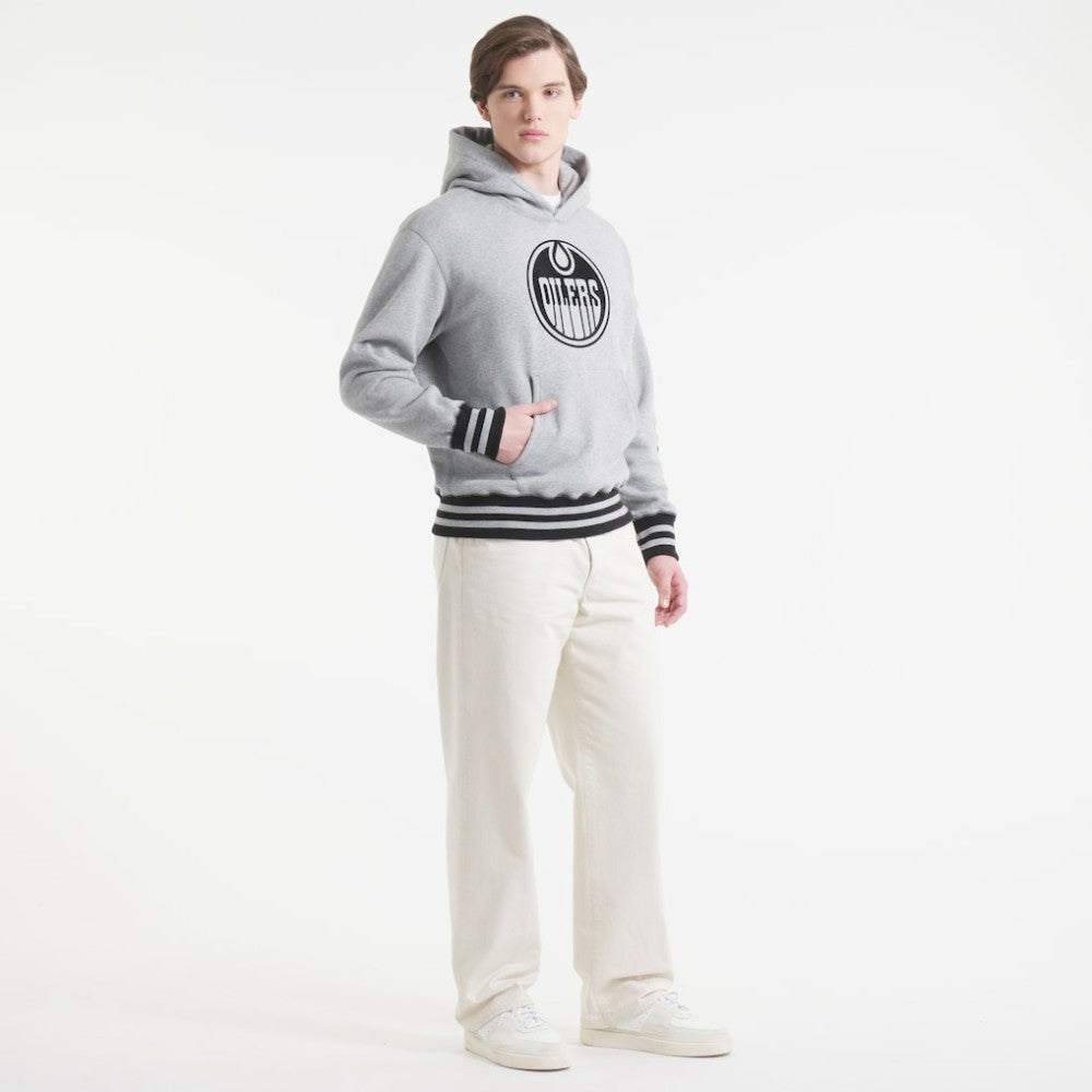 NHL Edmonton Oilers Todd Snyder by Fanatics Relaxed Canadian Fleece Hoodie - Athletic Heather Gray