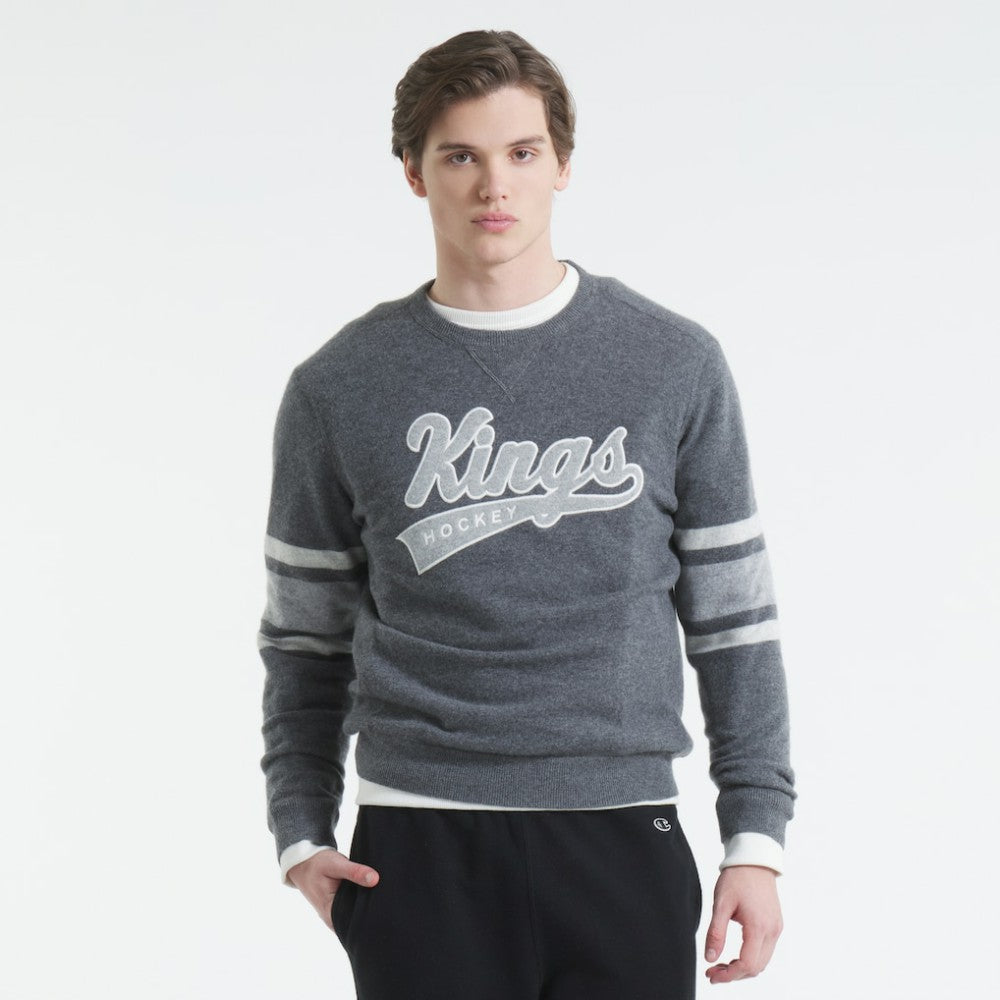 NHL Los Angeles Kings Todd Snyder by Fanatics Cashmere Crew Sweater - Heather Gray