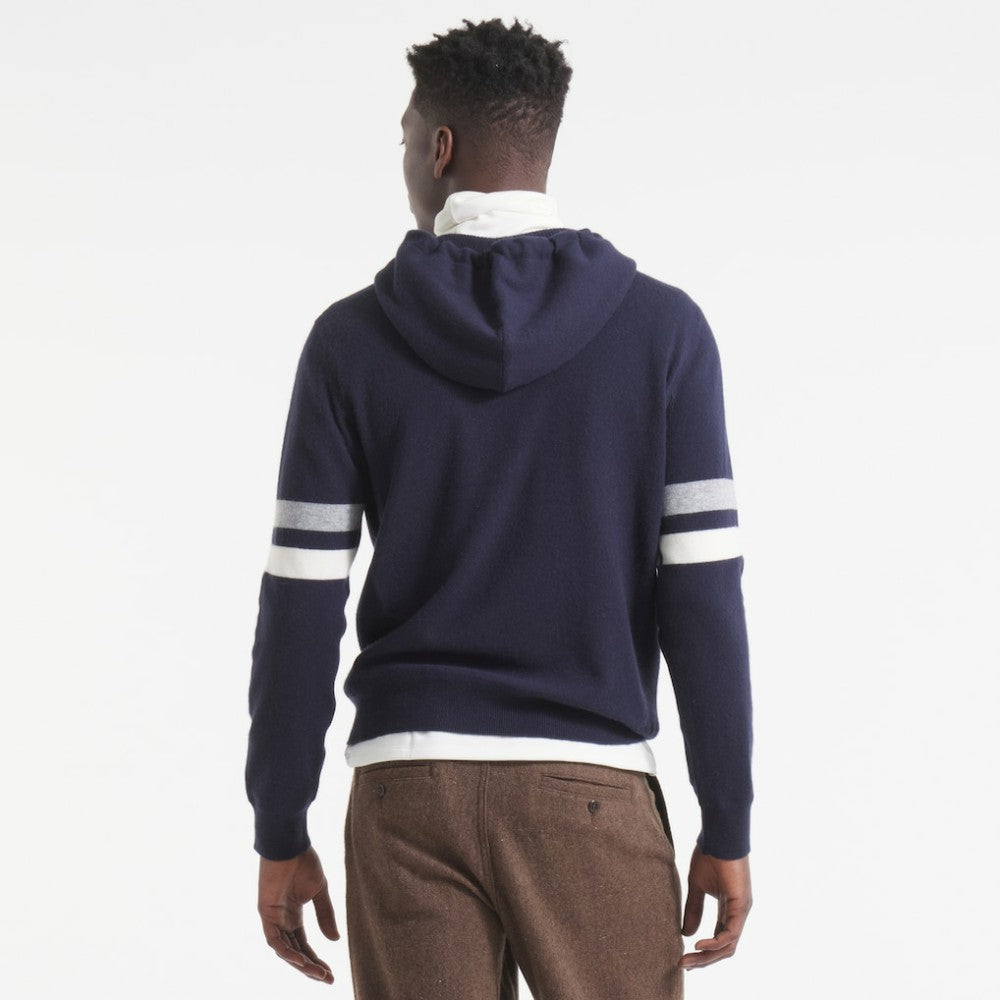 NHL Edmonton Oilers Todd Snyder by Fanatics Cashmere Hooded Sweater - Navy