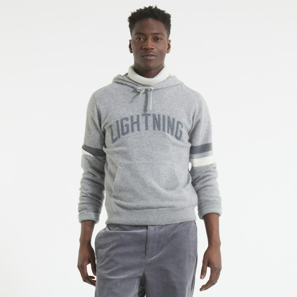 NHL Tampa Bay Lightning Todd Snyder by Fanatics Cashmere Hooded Sweater - Athletic Heather Gray