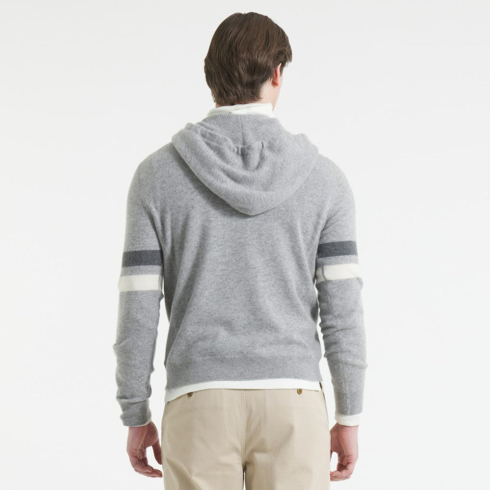 NHL New York Rangers Todd Snyder by Fanatics Cashmere Hooded Sweater - Athletic Heather Gray