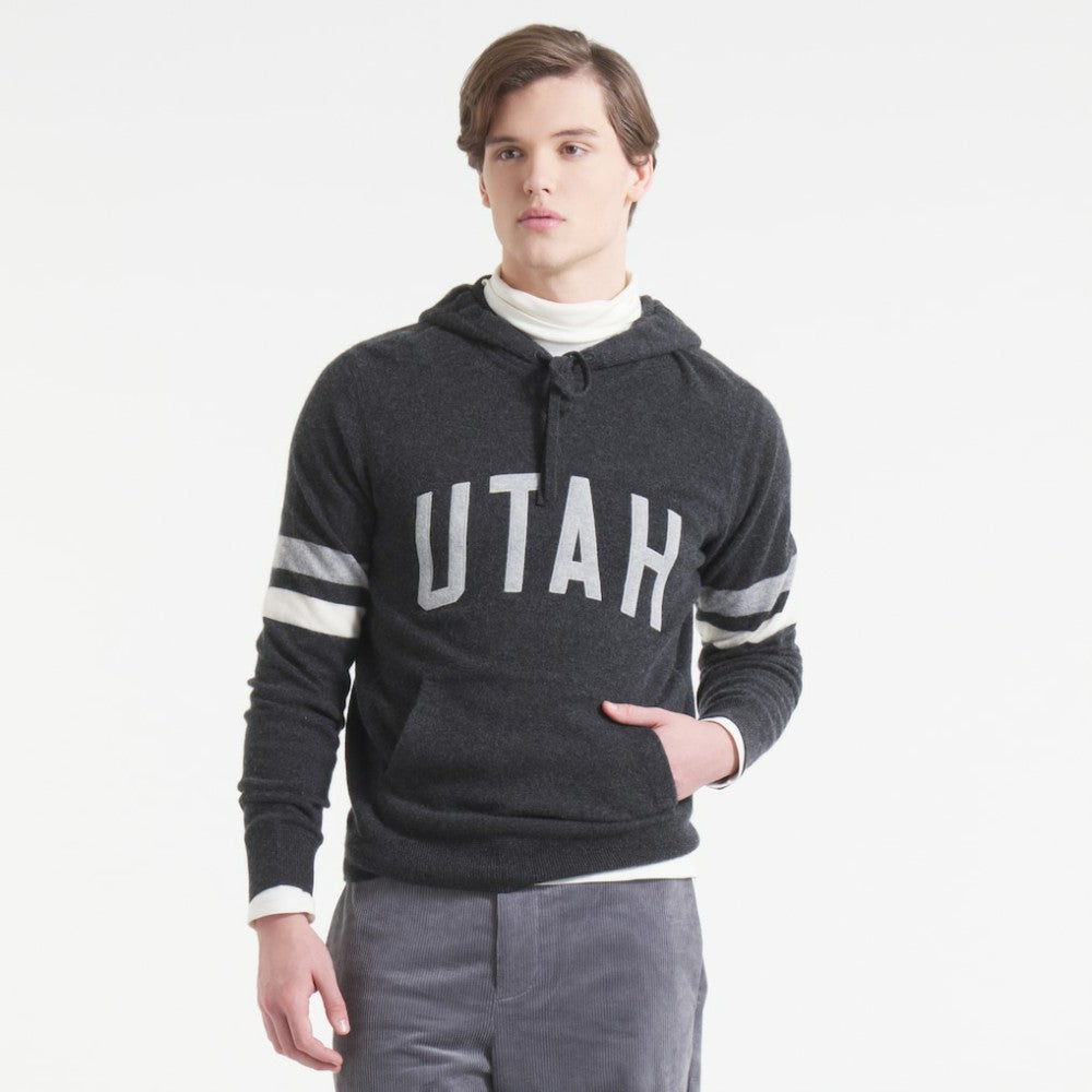 NHL Utah Mammoth Todd Snyder by Fanatics Cashmere Hooded Sweater - Heather Black