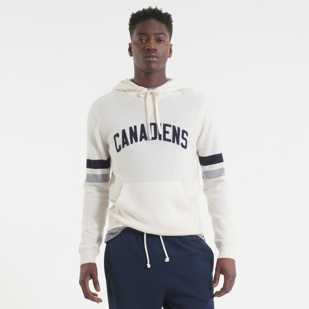 NHL Montreal Canadiens Todd Snyder by Fanatics Cashmere Hooded Sweater - Oatmeal