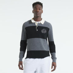 NHL Chicago Blackhawks Todd Snyder by Fanatics Cashmere Rugby Sweater - Dark Heather Gray