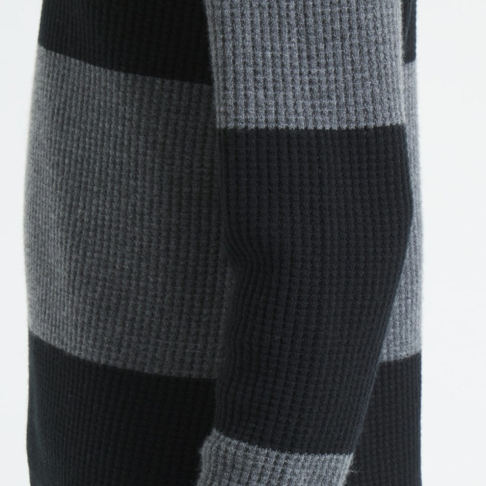 NHL Chicago Blackhawks Todd Snyder by Fanatics Cashmere Rugby Sweater - Dark Heather Gray