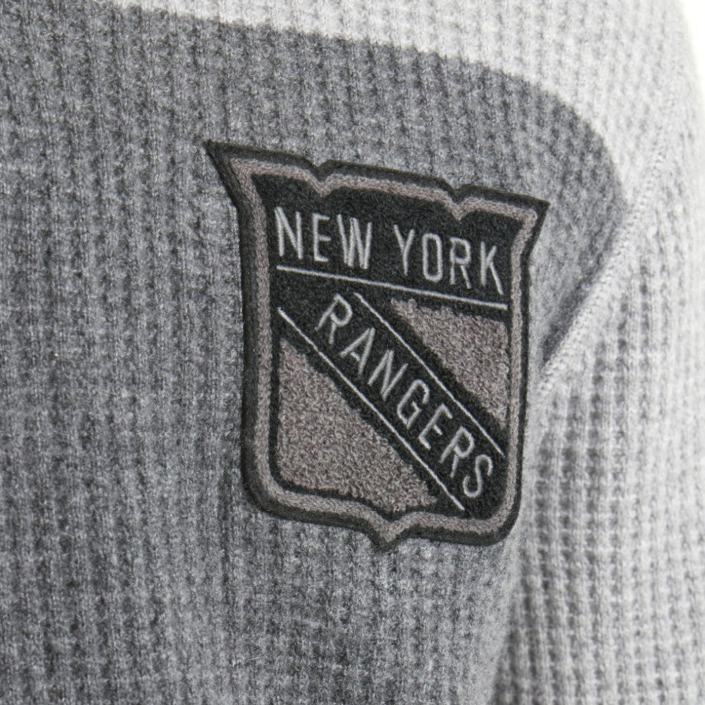 NHL New York Rangers Todd Snyder by Fanatics Cashmere Rugby Sweater - Athletic Heather Gray