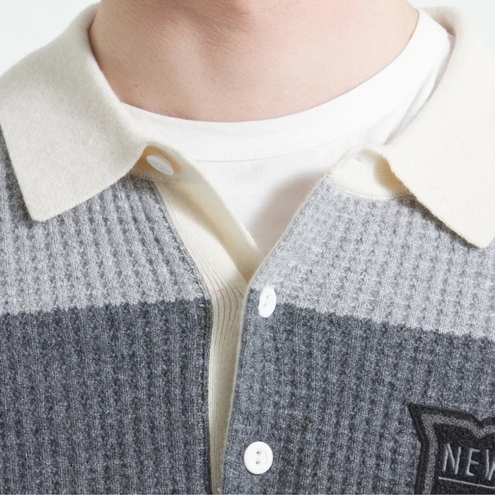 NHL New York Rangers Todd Snyder by Fanatics Cashmere Rugby Sweater - Athletic Heather Gray