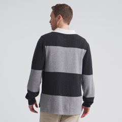 NHL Los Angeles Kings Todd Snyder by Fanatics Cashmere Rugby Sweater - Athletic Heather Gray