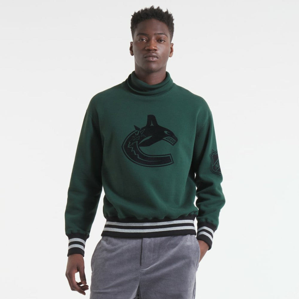 NHL Vancouver Canucks Todd Snyder by Fanatics Relaxed Canadian Fleece Turtleneck - Dark Green