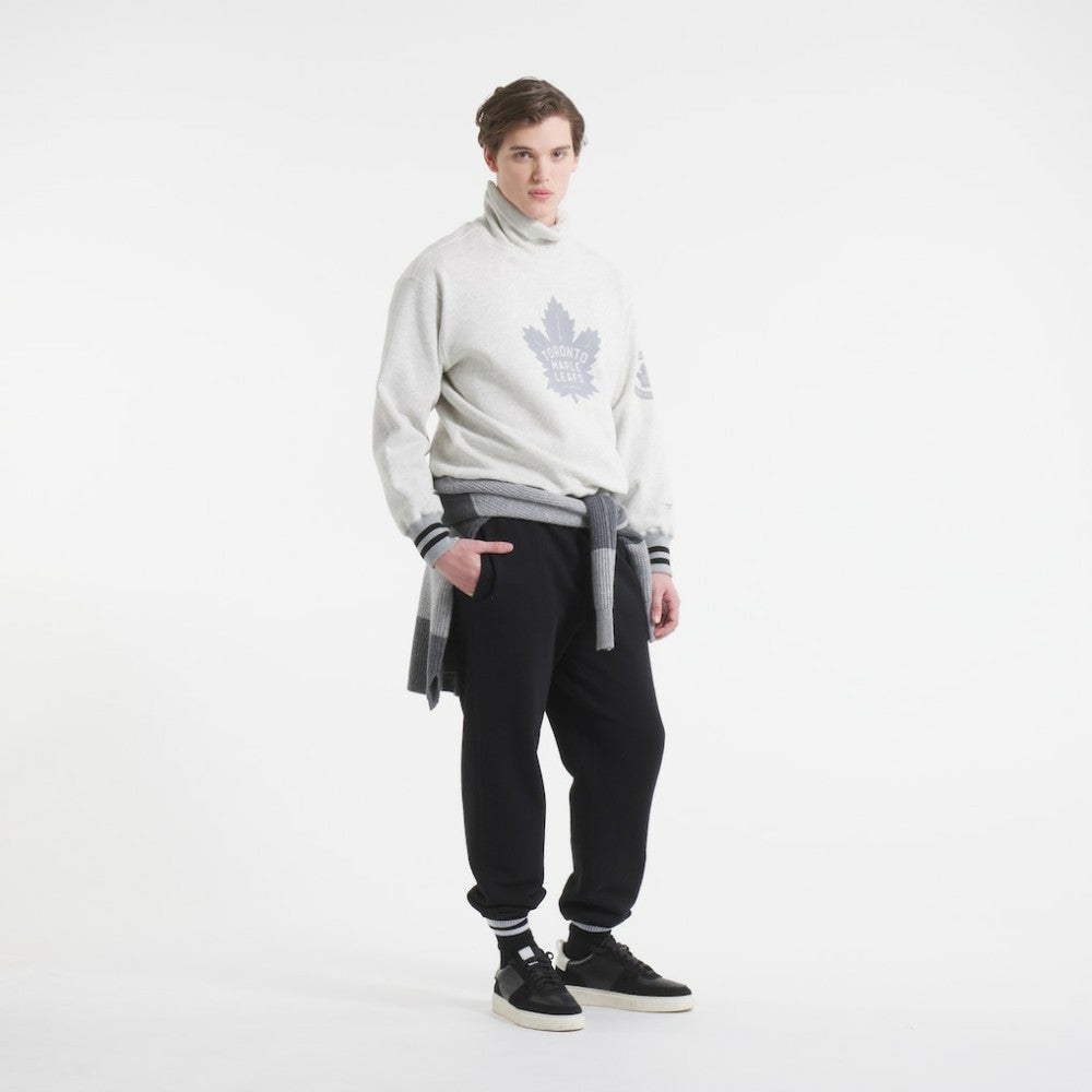 NHL Toronto Maple Leafs Todd Snyder by Fanatics Relaxed Canadian Fleece Turtleneck - Heather Gray