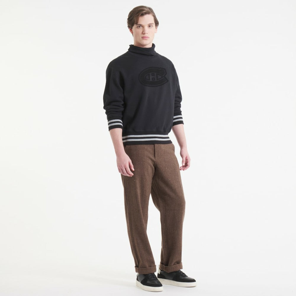 NHL Montreal Canadiens Todd Snyder by Fanatics Relaxed Canadian Fleece Turtleneck - Black