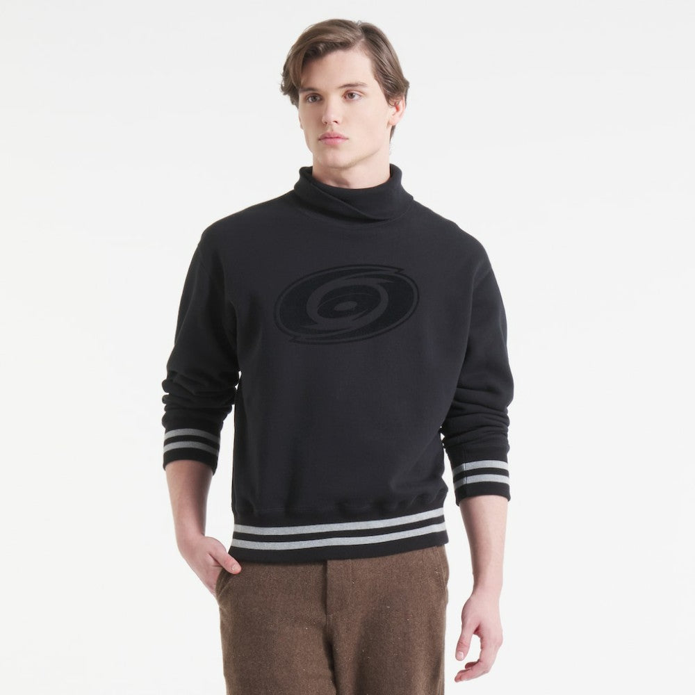 NHL Carolina Hurricanes Todd Snyder by Fanatics Relaxed Canadian Fleece Turtleneck - Black