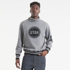NHL Utah Mammoth Todd Snyder by Fanatics Relaxed Canadian Fleece Turtleneck - Dark Heather Gray