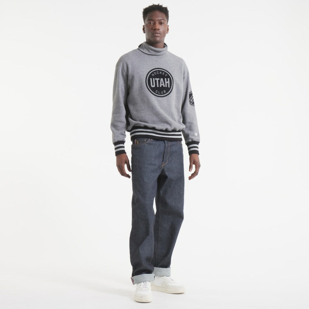 NHL Utah Mammoth Todd Snyder by Fanatics Relaxed Canadian Fleece Turtleneck - Dark Heather Gray