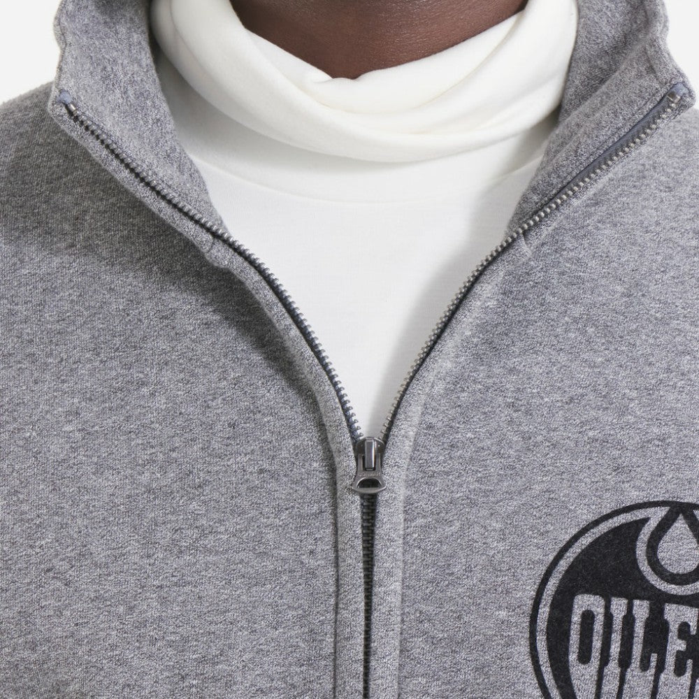 NHL Edmonton Oilers Todd Snyder by Fanatics Full-Zip Fleece - Dark Heather Gray
